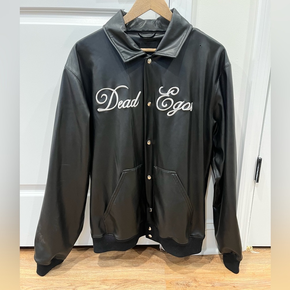 RtA Black Dead Egos Bomber Jacket - Sz L